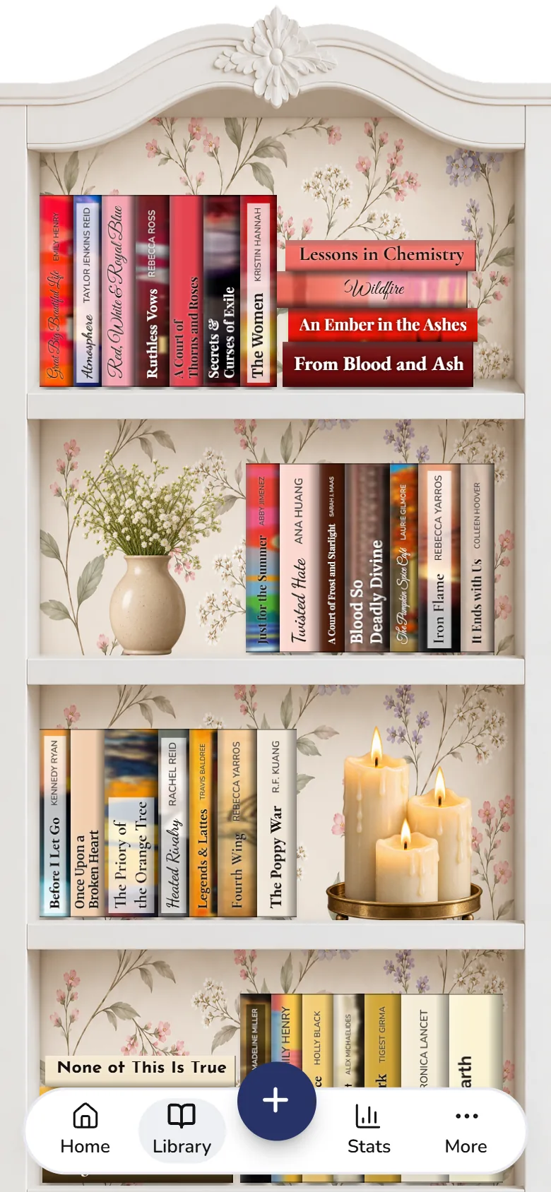 Readezvous Floral colour shelf screen